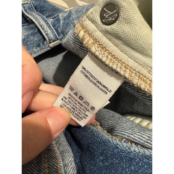 Free People We the Free Demin Midi Skirt in Cloudless Blue Split Front size 27 - Picture 4 of 7